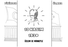 10 KASIM KATLANIR BOYAMA SAYFASI