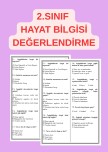 2. SINIF HAYAT BİLGİSİ DEĞERLENDİRME