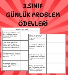 3. SINIF GÜNLÜK PROBLEM ÖDEVİ (13 ŞUBAT 2026 CUMA)