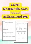 3. SINIF MATEMATİK DEĞERLENDİRME( AÇIK UÇLU)