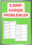 3. SINIF PROBLEMLER (DEFTERE YAPIŞTIRMAK İÇİN)