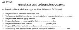 4. SINIF FEN BİLİMLERİ DERSİ DEĞERLENDİRME