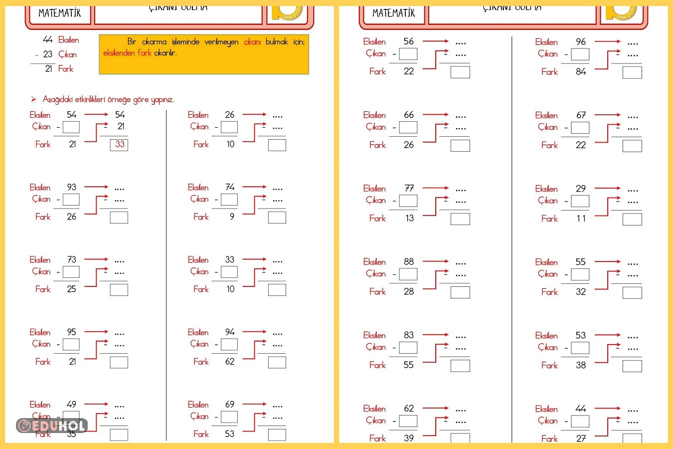 2. Sınıf Matematik Dersi Çıkar... · Eduhol - Etkinlik İndir Oyun Oyna ...