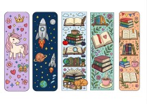 Kitap Ayraçları Renkli ve Boyama