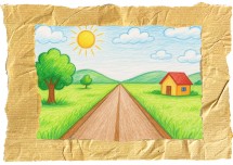 Perspektif Manzara Boyama Çalışması