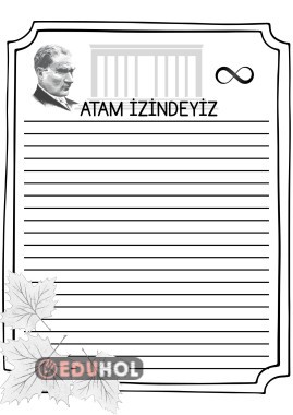 Atatürk'e mektup yazma kağıdı