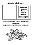 Anneler günü kartı
