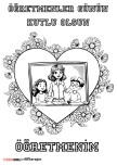 Öğretmenler günü boyama sayfası