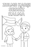 Filistin Farkındalık Boyaması - Zulme Karşı Sessiz Kalma