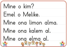 5 adet farklı M ses metni ve boş şablonu