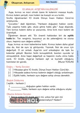 10 Aralık: Ayşe'nin Kalemleri