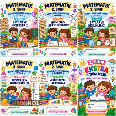 2. Sınıf Süreç Değerlendirme Dosya Kapakları Matematik