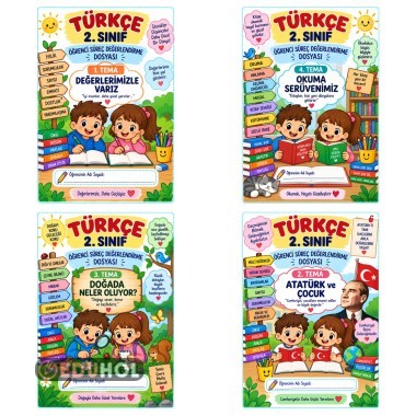 2. Sınıf Süreç Değerlendirme Dosyası Kapakları Türkçe 1