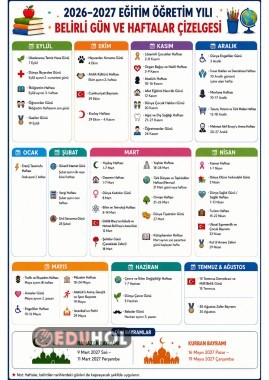 2026 2027 Belirli Gün ve Haftalar Çizelgesi