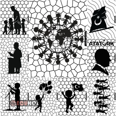 23 Nisan Mozaik Boyama Sayfaları