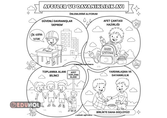 Afetler ve Dayanıklılık Ayı Boyama Çalışması
