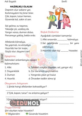 Afetler ve Dayanıklılık Şiir Okuma Anlama