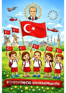 İstiklal Bayrakla, İstikbal Maarifle Poster