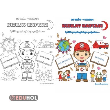 Kızılay Haftası Boyama Sayfası