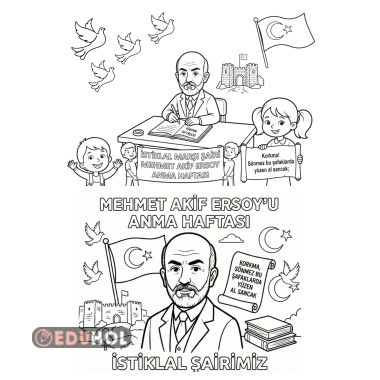 Mehmet Akif Ersoy'u Anma Haftası Boyama