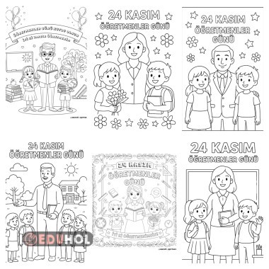 Öğretmenler Günü Boyama Sayfaları