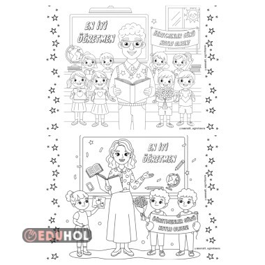 Öğretmenler Günü Boyama Sayfaları