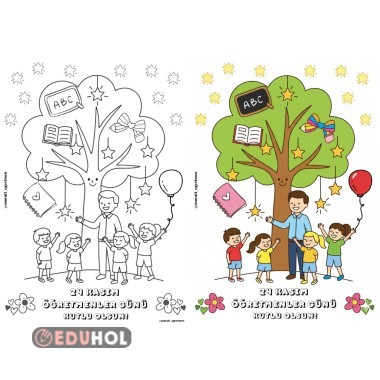 Öğretmenler Günü Boyama Sayfası