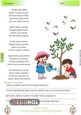 ''Yarınlara Nefes'' Okuma Anlama-Şiir