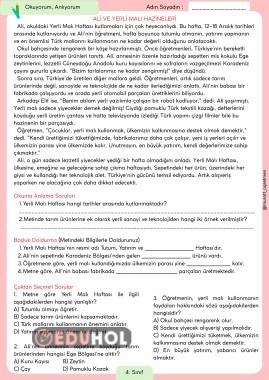 Yerli Malı Haftası Okuma Anlama Metni