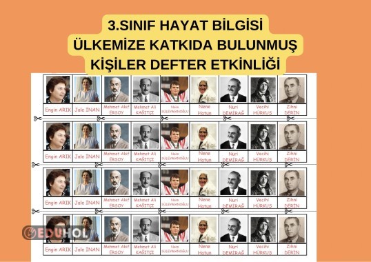 3.SINIF HAYAT BİLGİSİ ÜLKEMİZİN DEĞERLERİ DEFTER ETKİNLİĞİ AÇIKLAMASIZ