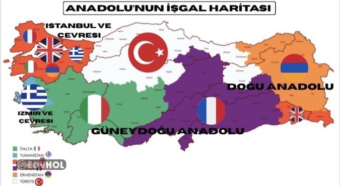 4.SINIF SOSYAL BİLGİLER / MİLLİ MÜCADELE / ANADOLU’NUN İŞGAL HARİTASI AFİŞ