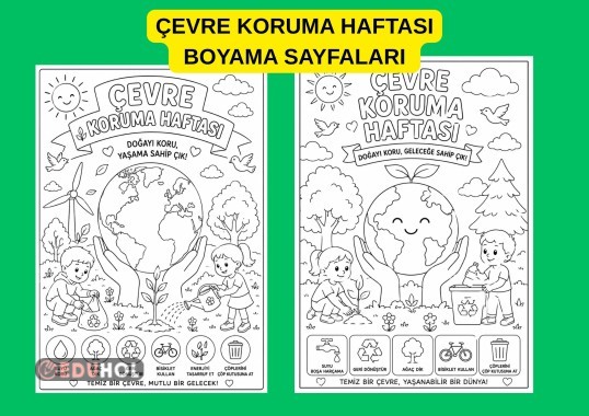 ÇEVRE KORUMA HAFTASI BOYAMA SAYFALARI ETKİNLİK