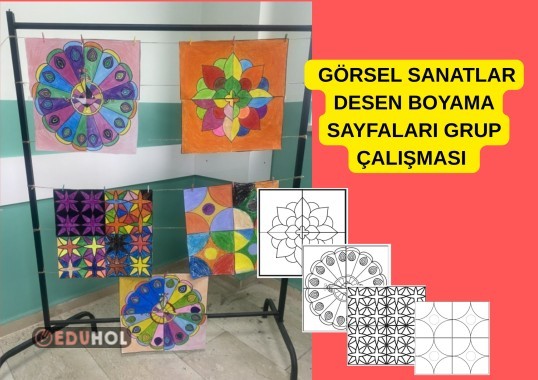 GÖRSEL SANATLAR GRUP ÇALIŞMASI DESEN BOYAMA SAYFALARI serbest etkinlik