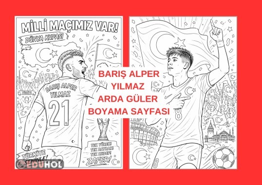 MİLLİ TAKIM DÜNYA KUPASI BOYAMA BARIŞ ALPER ARDA GÜLER
