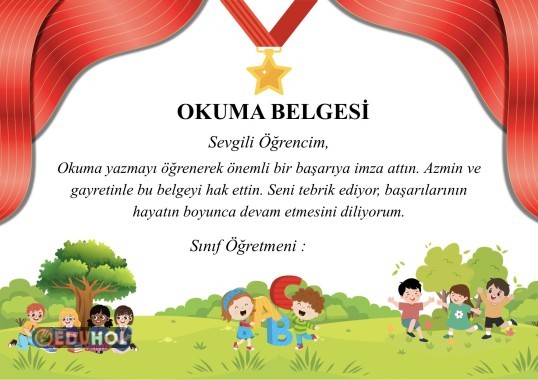 Okuma Belgesi Okuma Bayramı