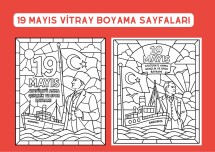19 MAYIS VİTRAY BOYAMA SAYFALARI