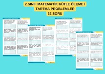2.SINIF MATEMATİK KÜTLE ÖLÇME TARTMA PROBLEMLER 32 SORU
