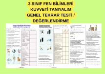 3.SINIF FEN BİLİMLERİ KUVVETİ TANIYALIM GENEL TEKRAR / DEĞERLENDİRME ÇALIŞMASI