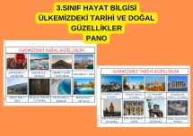 3.SINIF HAYAT BİLGİSİ DOĞAL VE TARİHİ GÜZELLİKLER PANO