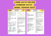 3.SINIF HAYAT BİLGİSİ EVİMİZDE HAYAT GENEL TEKRAR TESTİ