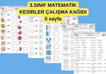 3.SINIF MATEMATİK KESİRLER ÇALIŞMA KAĞIDI ETKİNLİK 5 SAYFA