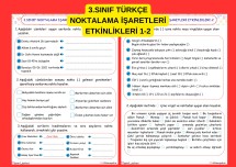 3.SINIF TÜRKÇE NOKTALAMA İŞARETLERİ ETKİNLİKLERİ 1-2 NOKTA VE VİRGÜL