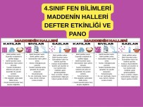 4.SINIF FEN BİLİMLERİ MADDENİN HALLERİ DEFTER ETKİNLİĞİ KES YAPIŞTIR VE PANO