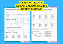 4.SINIF MATEMATİK AÇI ÇEŞİTLERİ ÇALIŞMA KAĞIDI