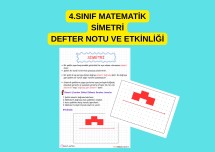 4.SINIF MATEMATİK SİMETRİ DEFTER NOTU VE ETKİNLİK