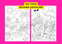 YAZ TATİLİ BOYAMA SAYFALARI ETKİNLİK