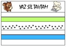 Kılavuz çizgili YAZ SİL TAHTASI 2