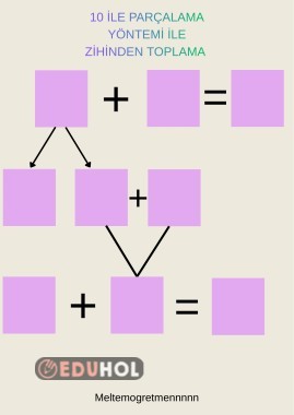 10 ile parçalama yöntemi ile zihinden toplama