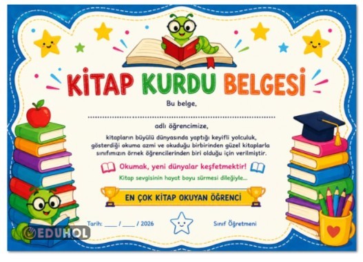 KİTAP KURDU BELGESİ