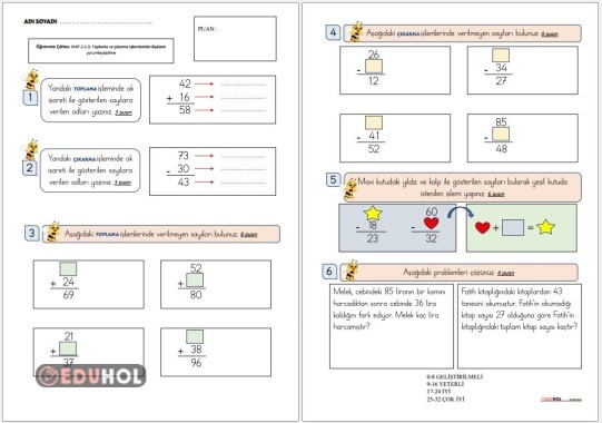 Toplama Çıkarma İlişkisi Süreç Değerlendirme